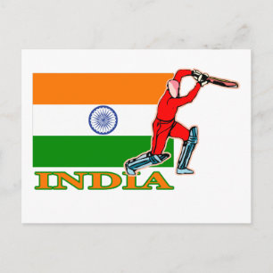 Indian Cricket Player Postkarte