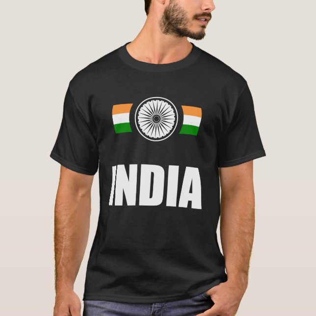 Indian Cricket Supporter Jersey India Cricket Fan T-Shirt (Vorderseite)