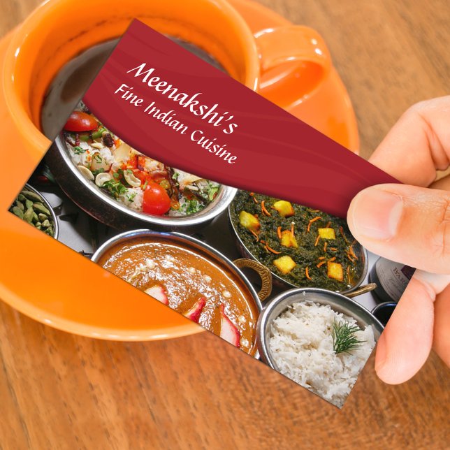 Indian Cuisine Business Card Visitenkarte (Von Creator hochgeladen)