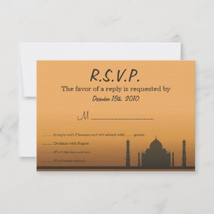Indian Dream Wedding RSVP Card Einladung