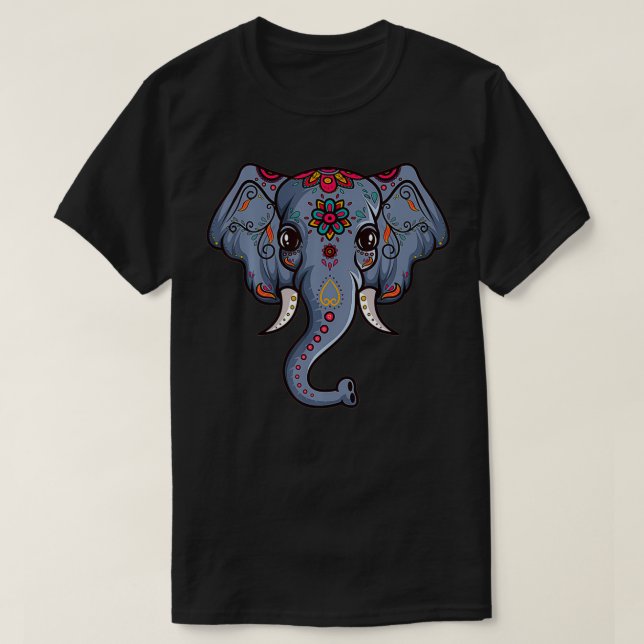 Indian Elephant Asian Elephant T-Shirt (Design vorne)