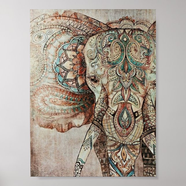 Indian Elephant Poster (Vorne)