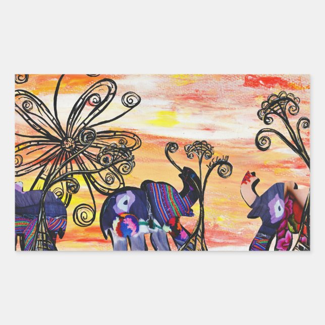 Indian Elephant Stickers (Vorderseite)