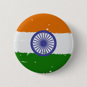 INDIAN FLAG mit Pinselwirkung Button