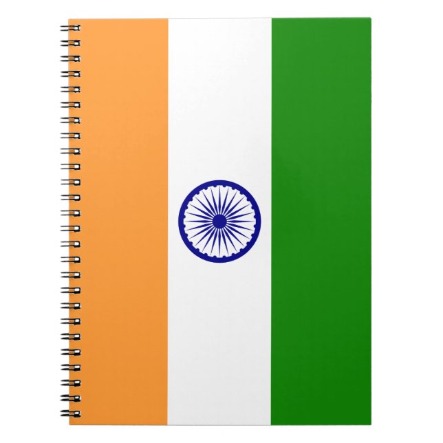 Indian Flag Spiral Notebook Notizblock (Vorderseite)