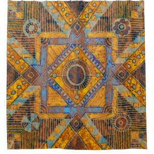 Indian Floral Paisley: Ethnische Medallion. Duschvorhang