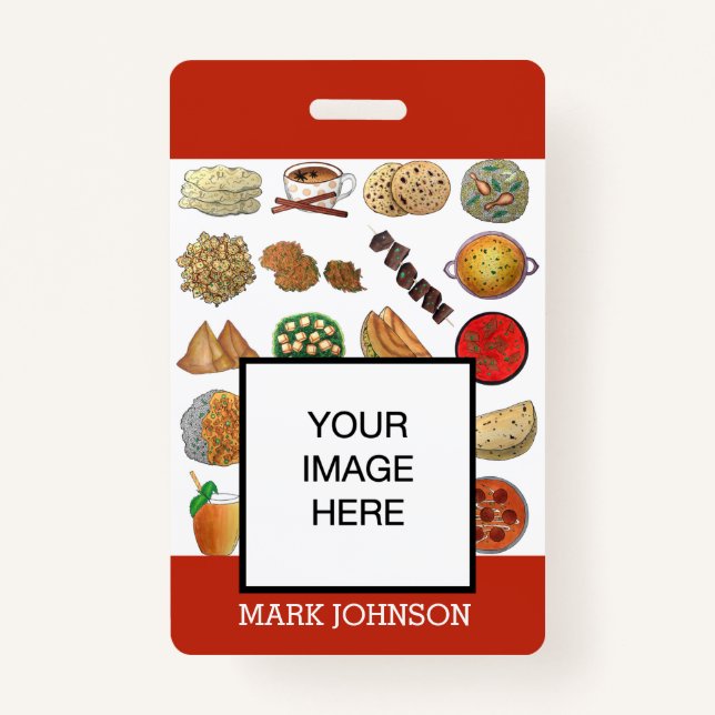 Indian Food Cuisine Café Restaurant Koch Server Ausweis (Vorderseite)