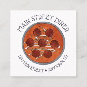 Indian Food Cuisine Malai Kofta Vegetarian Disc Quadratische Visitenkarte