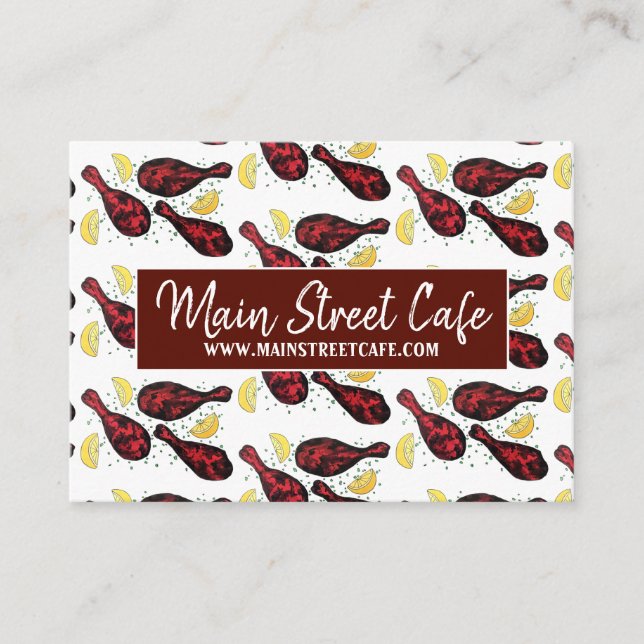 Indian Food Cuisine Tandoor Restaurant Koch Visitenkarte (Vorderseite)