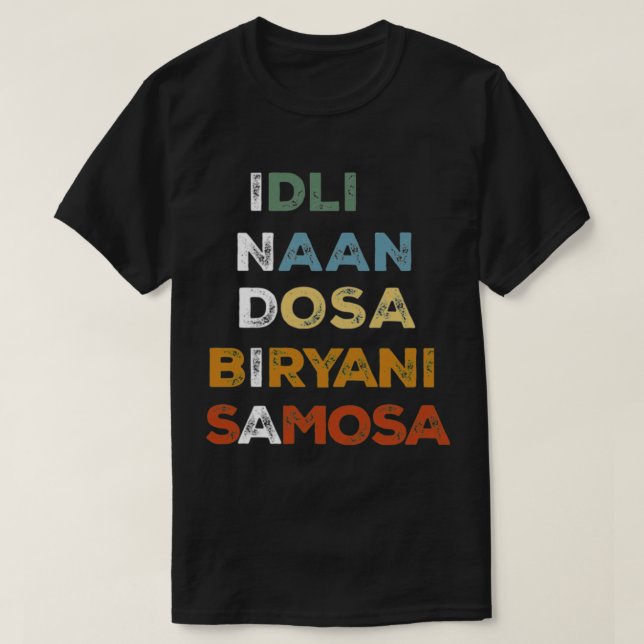 Indian Food Desi Spaß Funny T-Shirt (Design vorne)