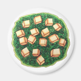 Indian Food India Saag Paneer Spinach Käse Magnet