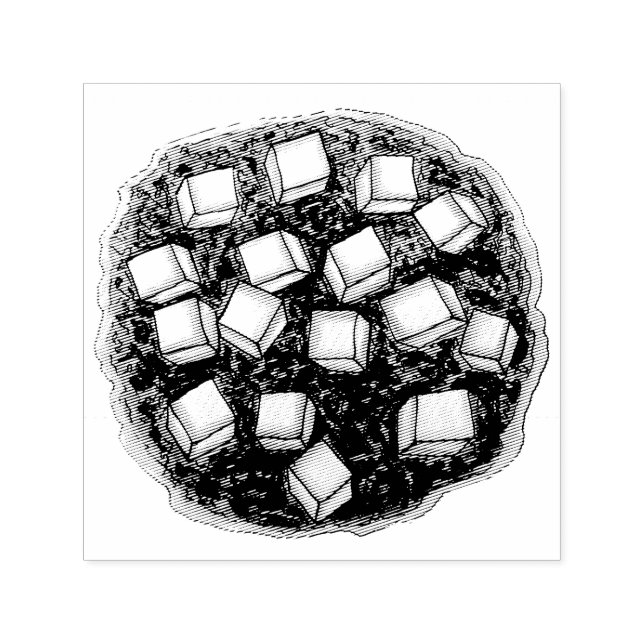 Indian Food India Saag Paneer Spinach Käse Permastempel (Design)