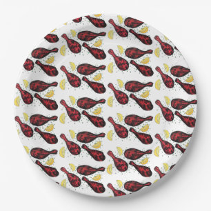 Indian Food Tandoor Cooking Tandoori Hühnchen Pappteller