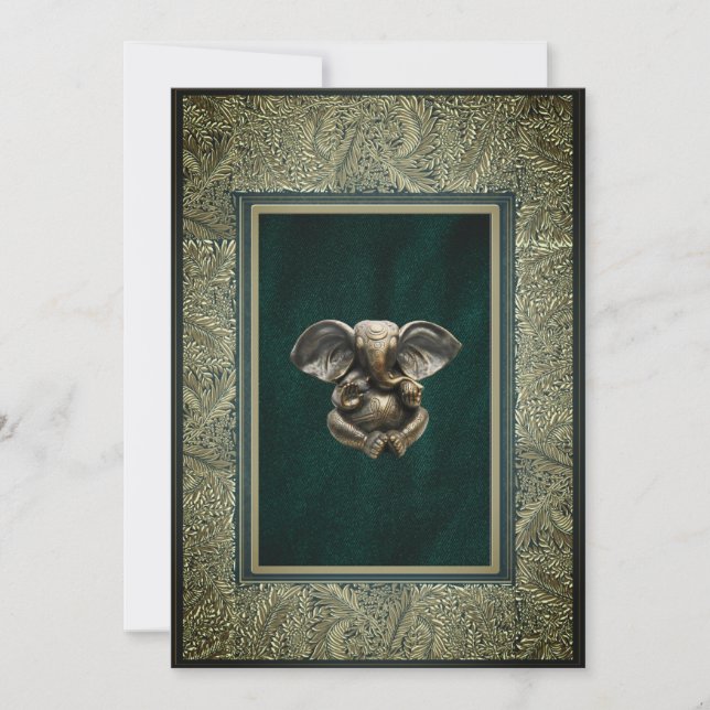 Indian Ganesha traditionelle Hochzeitskarte Einladung (Vorderseite)