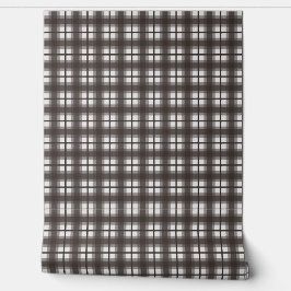 Indian Gingham - Soothing Dark Brown Tapete