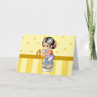 Indian Girl Grußkarte Karte