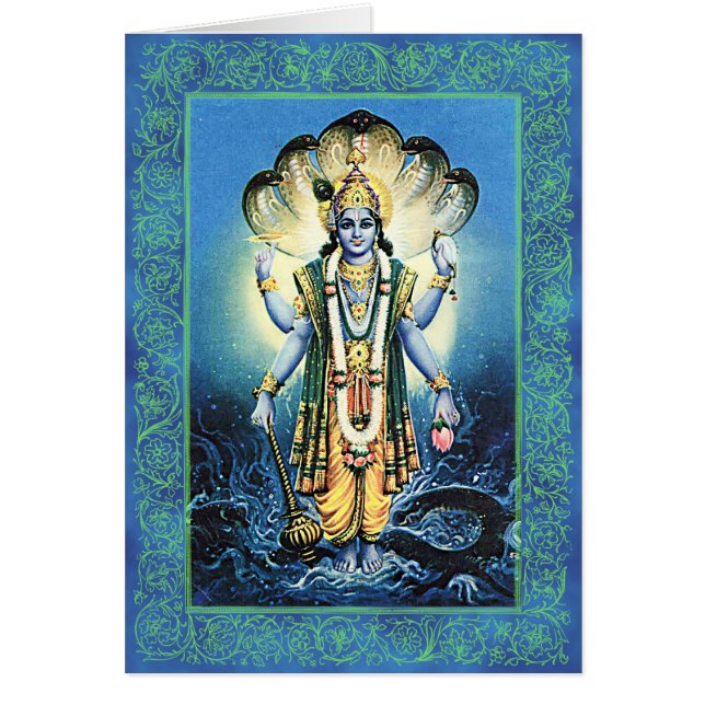 Indian Gods/Vishnu - Notecard (Vorne)