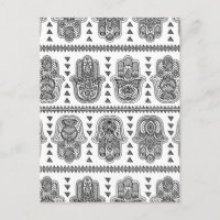 Indian Hand Drawn Hamsa Doodle