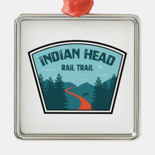 Indian Head Rail Trail Ornament Aus Metall