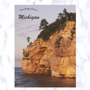 Indian Head Rock Michigan Postkarte