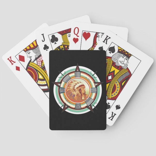 Indian Head Testmuster anpassbar Spielkarten (Rückseite)