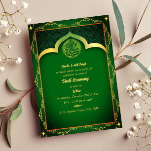 Indian Hindu Boy Dhoti Zeremonie Pancha Kattu Invi Einladung