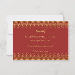 Indian Hindu Ganesh Wedding Details Card RSVP Karte