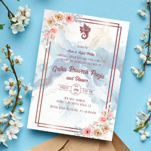 Indian Hindu Housewarming Griha Pravesh Einladung