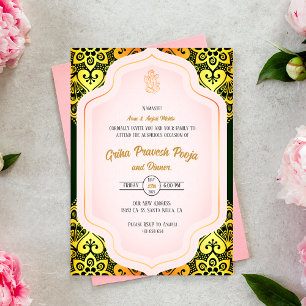 Indian Hindu Housewarming Griha Pravesh Einladung