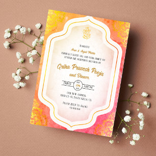 Indian Hindu Housewarming Griha Pravesh Einladung