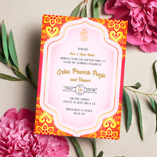Indian Hindu Housewarming Griha Pravesh Einladung
