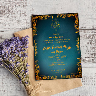 Indian Hindu Housewarming Griha Pravesh Einladung