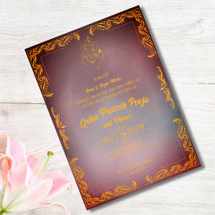 Indian Hindu Housewarming Griha Pravesh Einladung