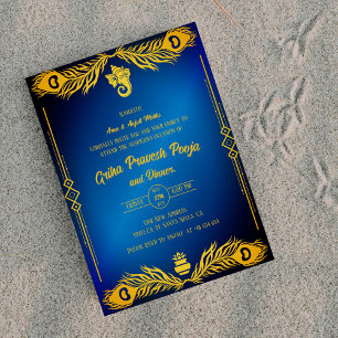 Indian Hindu Housewarming Griha Pravesh Einladung