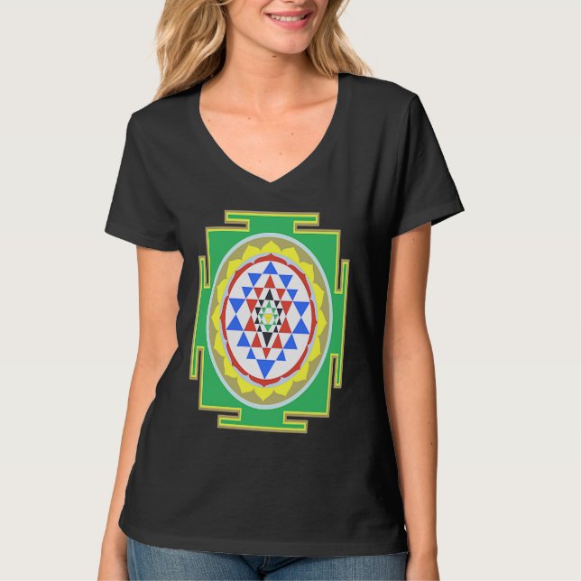 Indian Hindu Wedding  for Indians Sri Yantra Diagr T-Shirt (Vorderseite)