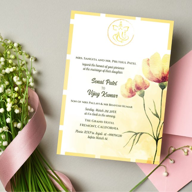 Indian Hindu Wedding Ganesha Einladung (Von Creator hochgeladen)