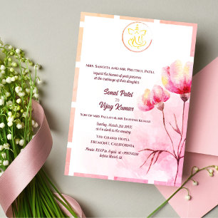 Indian Hindu Wedding Ganesha Einladung