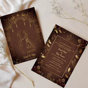 Indian Hindu Wedding Ganesha Einladung