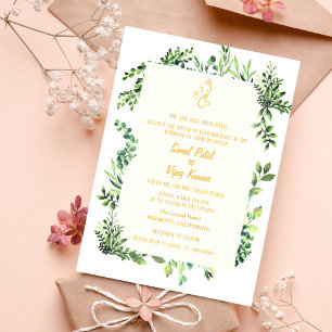 Indian Hindu Wedding Ganesha Einladung