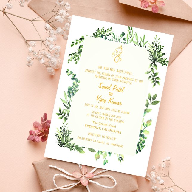 Indian Hindu Wedding Ganesha Einladung (Von Creator hochgeladen)