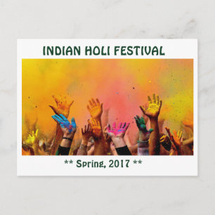 INDIAN HOLI FESTIVAL POSTKARTE