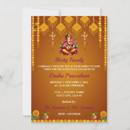 Indian Housewarming Invitational Card, Gruh Praves Einladung