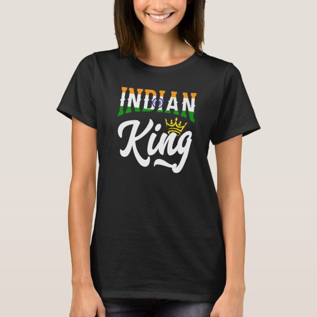 Indian King India Indian India Flag Premium T-Shirt (Vorderseite)