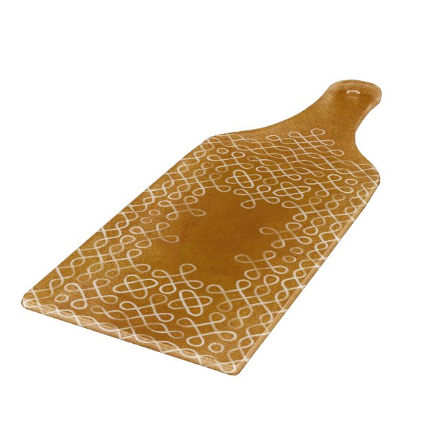 Indian Kolam Cutting Board Schneidebrett (Ecke)
