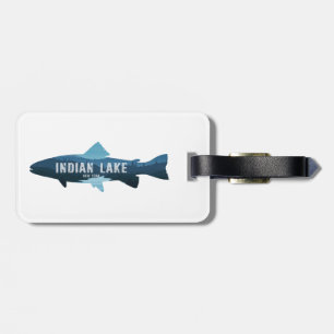 Indian Lake New York Fisch Gepäckanhänger