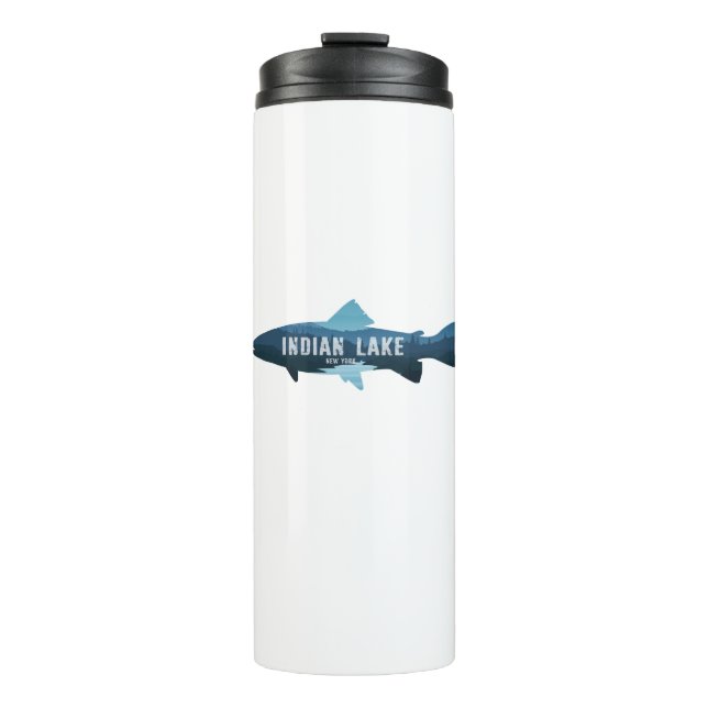 Indian Lake New York Fish Thermosbecher (Vorderseite)