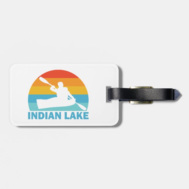 Indian Lake New York Kayak Gepäckanhänger (Rückseite horizontal)