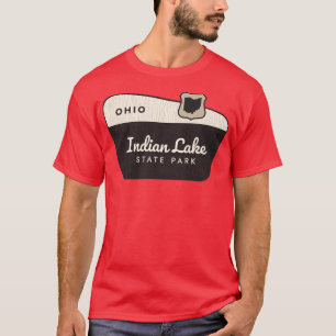 Indian Lake Staat Park Ohio Begrüßungszeichen T-Shirt