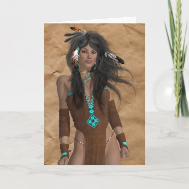 Indian Maiden Jeden Anlaß Card Einladung (Vorderseite)