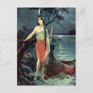 Indian Maidens Calendar Girls Postcard Postkarte